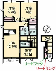 瀬野駅 徒歩16分 2階の物件間取画像